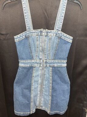 Blue Denim Strap Mini Dress